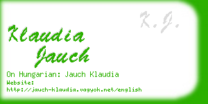klaudia jauch business card